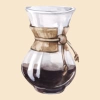 Pour over glass coffeemaker